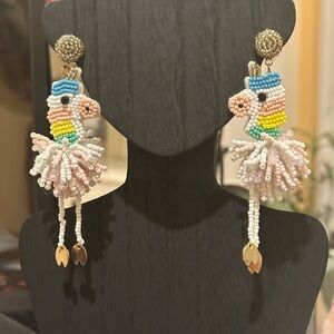 Colorful Beaded Llama Earrings